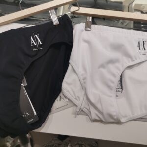 Armani Exchange costume a slip bianco o nero